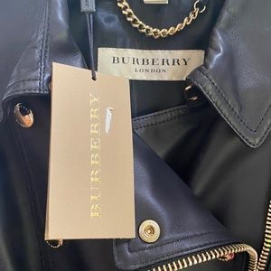 Burberry London Moto leather trench 6 NEW